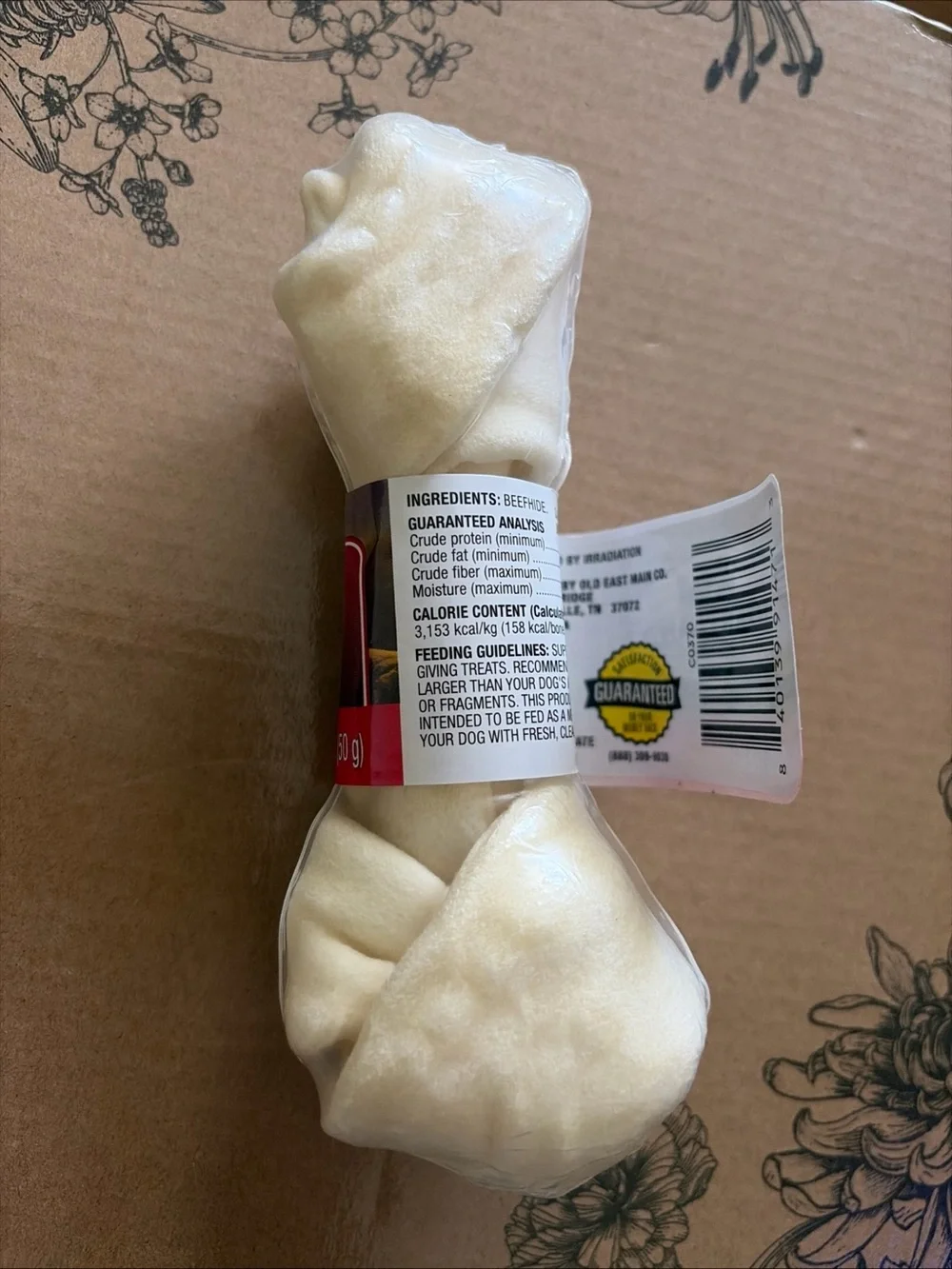Hartland Farms Rawhide Knotted Bone Dog Chew - White